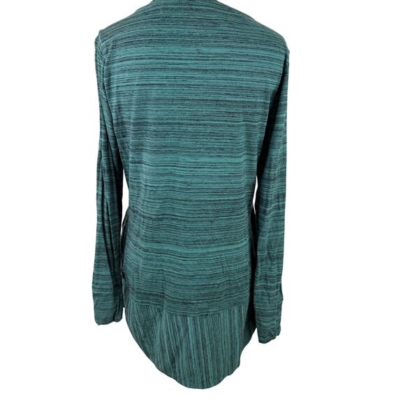 Toad&Co Women's Green Striped Imogen Tunic Shirt Size Medium - Picture 7 of 9